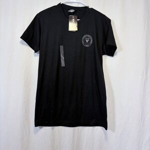 500 Level Inter Miami CF Soccer T-Shirt Black Graphic Logo MLS Mens Size S